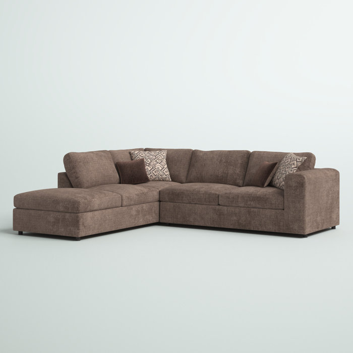 Mercury Row® Isaacs 2 Piece Upholstered Sectional & Reviews Wayfair